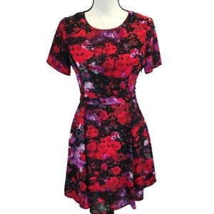 BB Dakota Red Floral Dress